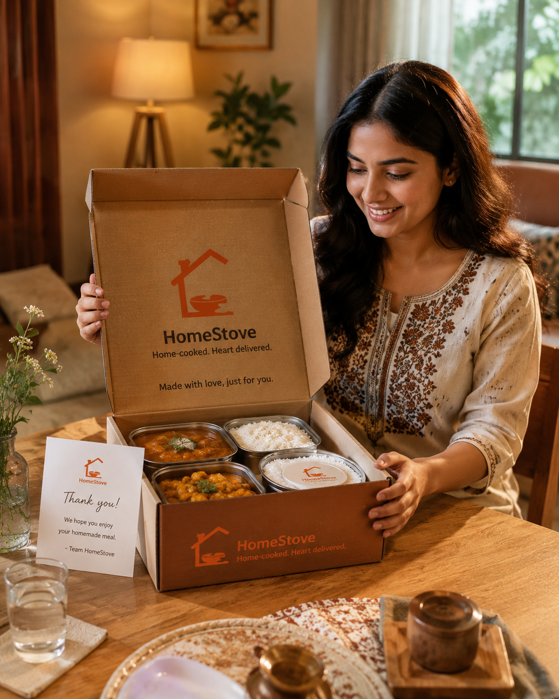 Foodie enjoying trusted homemade food from HomeStove