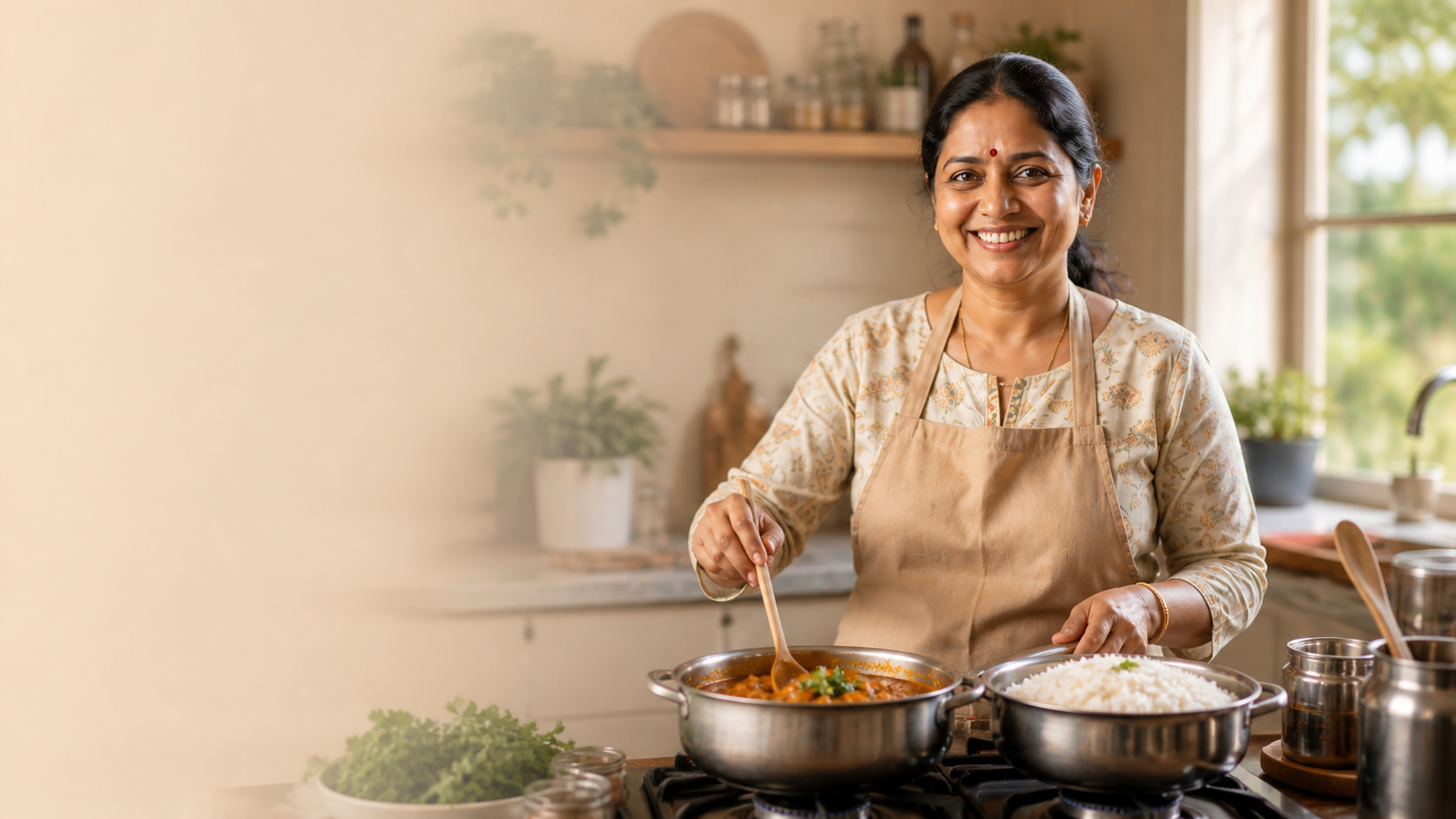 HomeChef preparing a fresh home-cooked meal