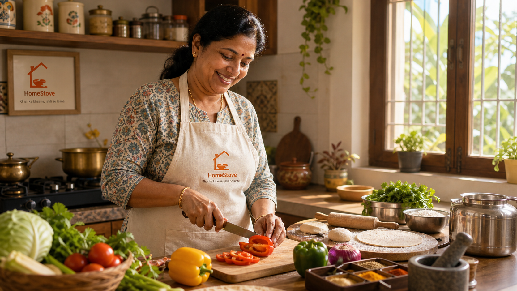 Verified HomeStove home chef cooking in her kitchen